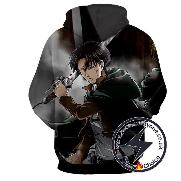 Attack On Titan - Levi Ackerman 3D - Attack On Titan Hoodies